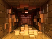 Cuburi 3D aurii